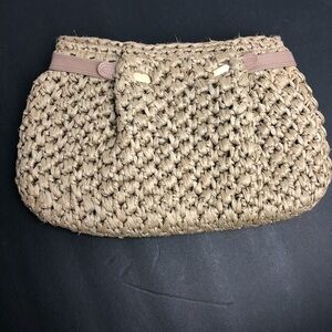 MORRIS MOSKOWITZ Vintage Straw Clutch. EUC.